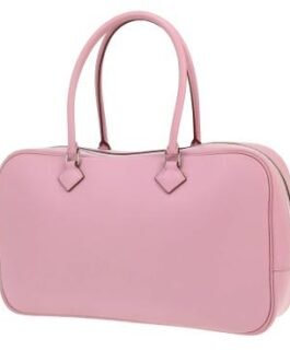 Sac à main Hermès Plume Elan en cuir Box Népal Mauve Pâle