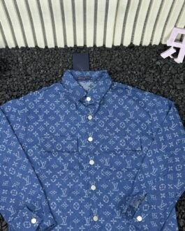 Chemise Louis Vuitton Monogram Denim Bleu – Style Iconique et Décontracté