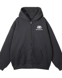 Gilet zippé Balenciaga – coton premium, logo brodé BB