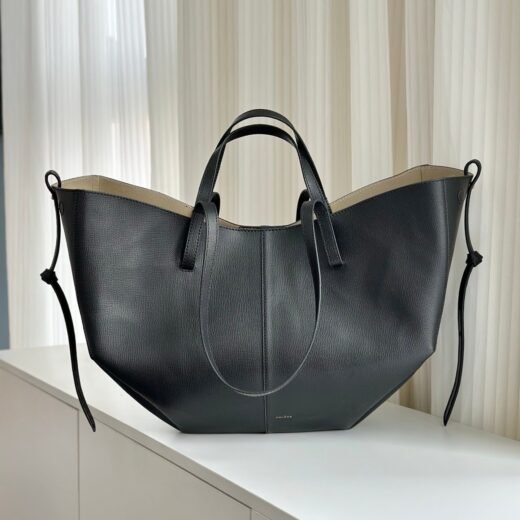 Polène Cyme – Sac Cabas Grand Format en Cuir Grainé