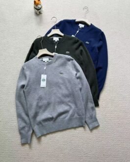Pull Lacoste Classic Fit – Col Rond Brodé Coton Doux Iconique
