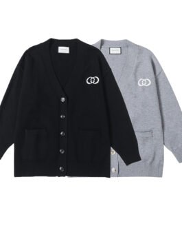 Cardigan Gucci en maille fine avec logo brodé