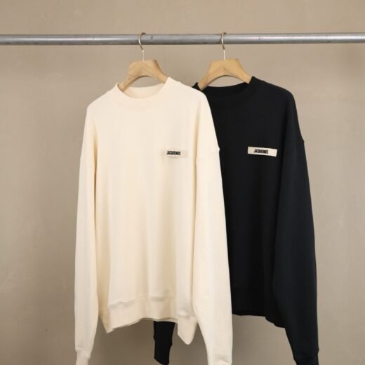 Jacquemus Sweat Logo Brodé – Avec & Sans Capuche – Noir & Blanc