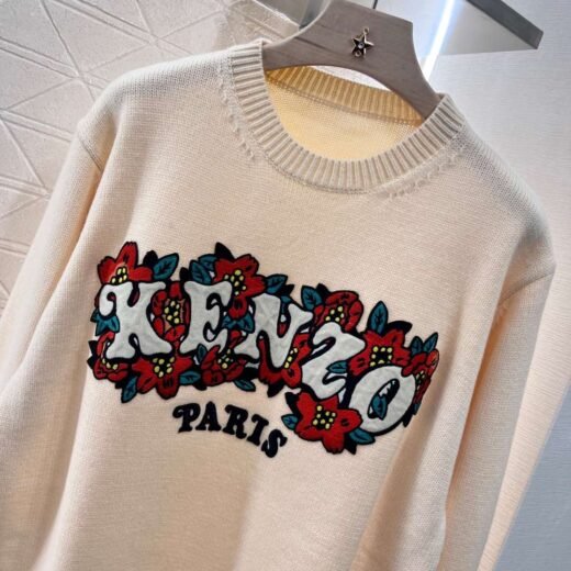 Kenzo Paris – Pull en laine motif floral – Confort et style