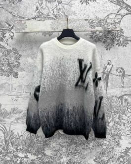 Pull Louis Vuitton LV Gradient – Maille luxueuse à effet dégradé noir et gris