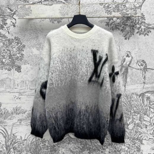 Louis Vuitton Pull LV Gradient – Maille luxueuse à effet dégradé noir et gris