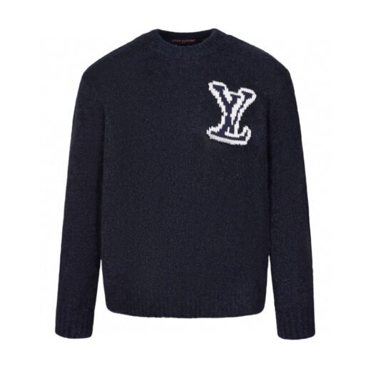 Louis Vuitton Pull brodé en laine motif LV – Style décontracté et haut de gamme