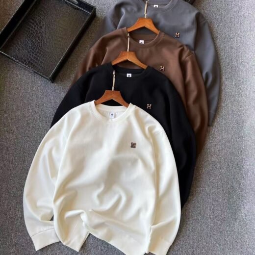 Hermès Pull brodé H en coton premium