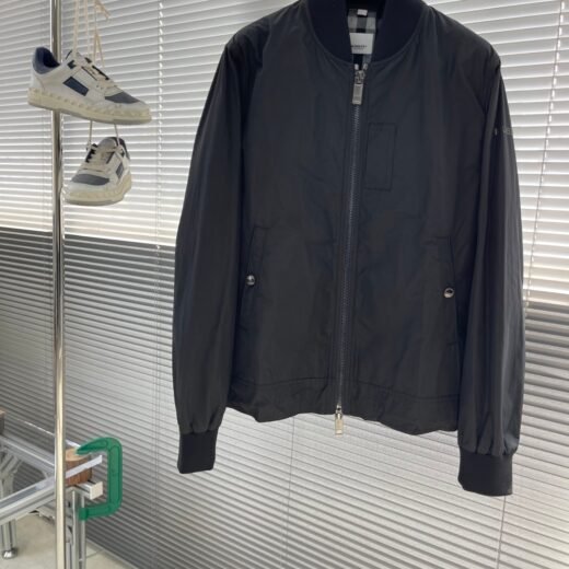Burberry Blouson bomber – Tissu technique à col côtelé