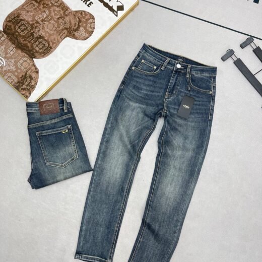 Fendi Jeans bleu délavé coupe ajustée