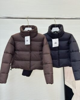 Doudoune courte Alo élégance et chaleur pour hiver tendance - Noir/Marron