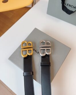 Ceinture Balenciaga double or argent élégance et luxe