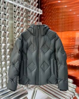 Fendi Doudoune Matelassée Logo FF Embossé Noir