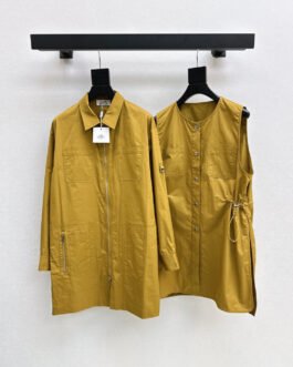 Chemise robe Hermès en coton élégante, style et confort raffinés