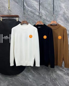 Pull Hermès col rond en maille
