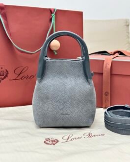 Sac Loro Piana en cuir grainé – Mini modèle élégant avec bandoulière ajustable