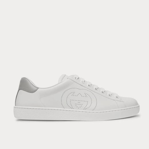 Gucci Baskets basses blanches en cuir perforé New Ace de – 35