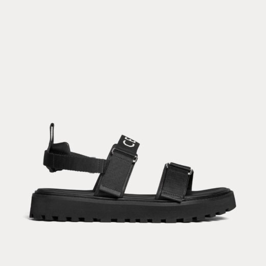 Celine Sandales noires à brides Billie Jacquard – 35