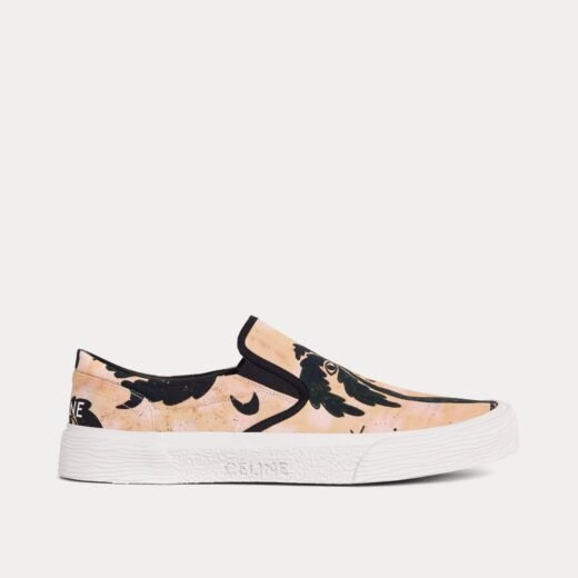 Celine Baskets à enfiler en toile imprimée « Lost Paradise » beige/noir Elliot – 35