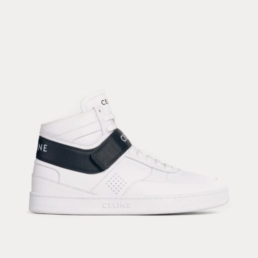 Celine Baskets montantes CT-03 en cuir de veau blanc optique / noir – 35