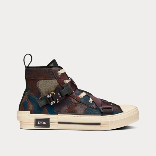Dior Baskets montantes en jacquard camouflage marron x Peter Doig B23 – 35
