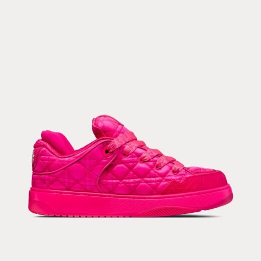 Dior Baskets basses x ERL B9S Skater en satin fuchsia Kumo Cannage