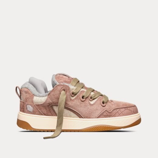 Dior Baskets basses x ERL B9S Skater édition limitée et numérotée en daim lilas et jacquard Dior Oblique – 35