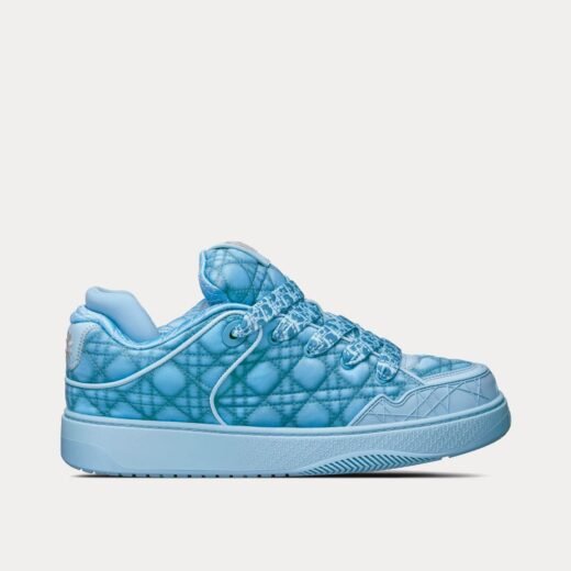 Dior Baskets basses x ERL B9S Skater en satin bleu Kumo Cannage