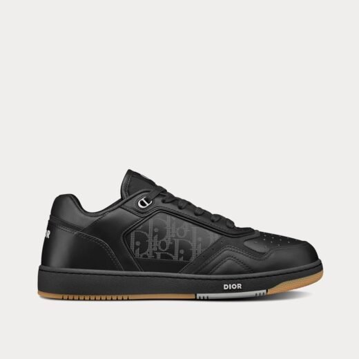 Baskets basses Dior World Tour B27 en cuir noir Dior Oblique Galaxy