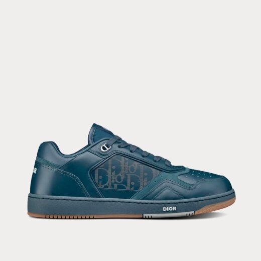 Baskets basses Dior World Tour B27 bleu marine en cuir Dior Oblique Galaxy