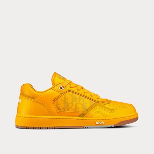 Baskets basses Dior World Tour B27 jaunes en cuir Dior Oblique Galaxy