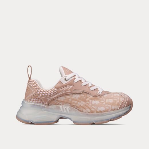 Baskets basses Dior Vibe Nude en tissu technique et caoutchouc transparent Dior Oblique – 35