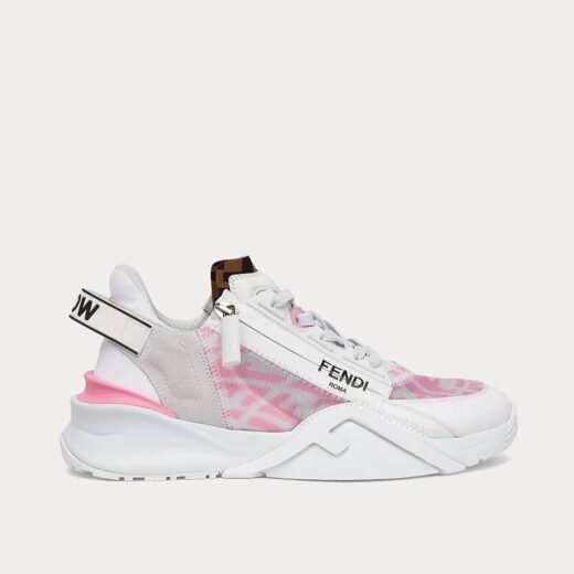 Fendi Baskets basses Flow en nylon rose – 35