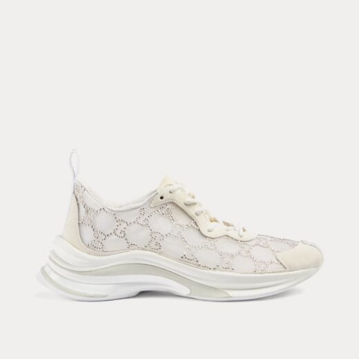 Gucci Baskets basses blanches Run GG Crystal Mesh – 35