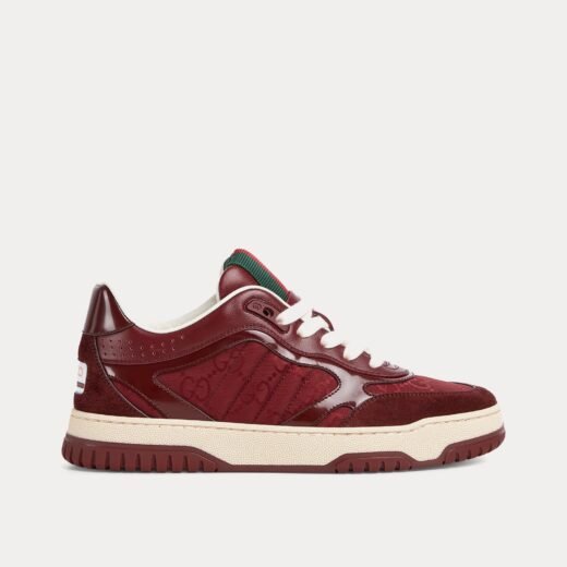 Gucci Baskets basses rouges Re-Web avec toile GG Rosso Ancora – 35