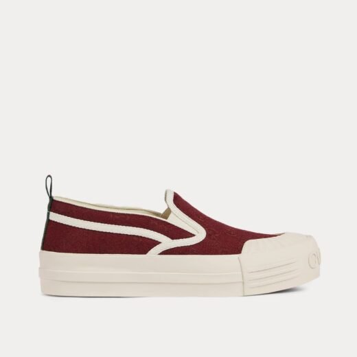 Gucci Baskets à enfiler rouges en toile GG Rosso Ancora – 35