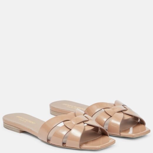 Saint Laurent Mules Tribute en cuir verni