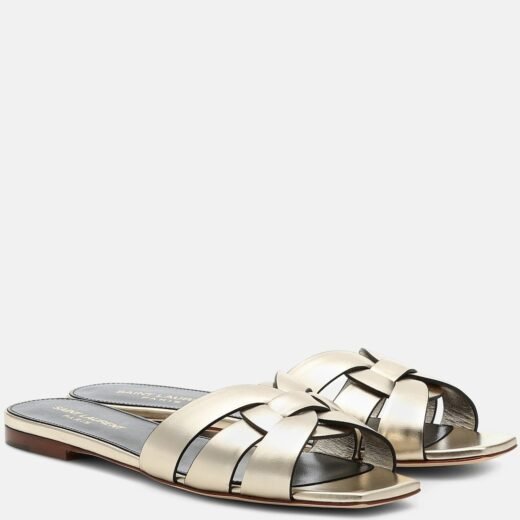 Saint Laurent Mules Tribute en cuir – P00403702