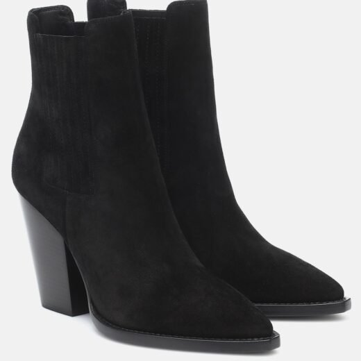 Saint Laurent Bottines Theo 95 en daim – P00509485