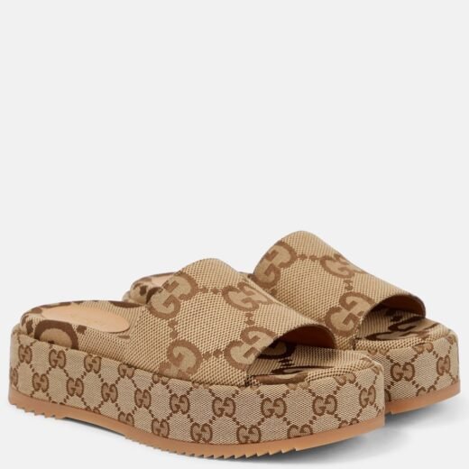 Gucci Mules à plateforme en toile GG Maxi
