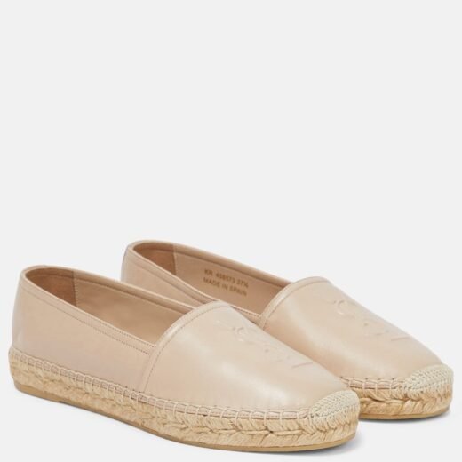 Saint Laurent Espadrilles Monogram en cuir