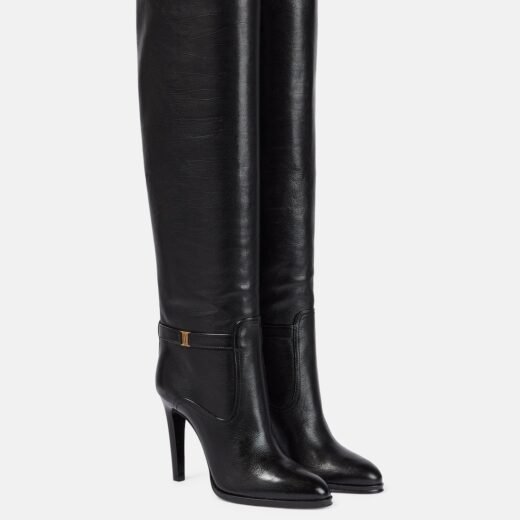 Saint Laurent Bottes Diane 105 en cuir