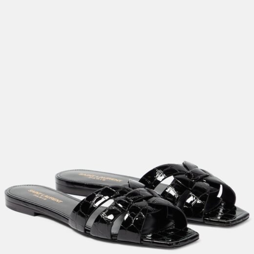 Saint Laurent Mules Tribute Nu Pieds 05 en cuir