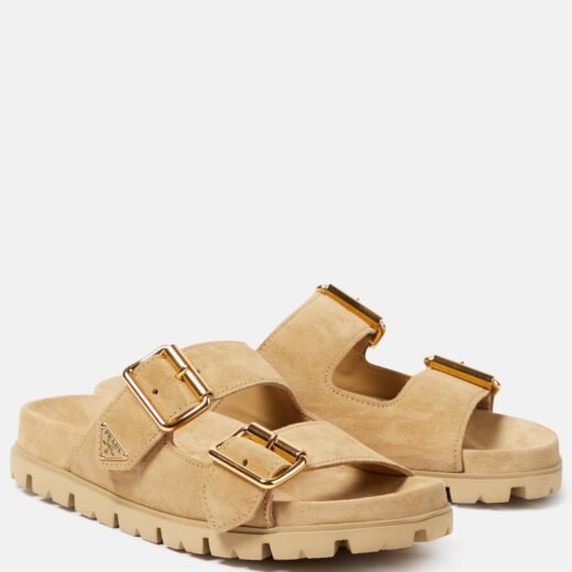 Gucci Mules en daim à logo