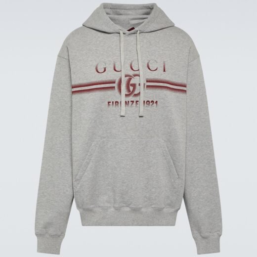 Gucci Sweat-shirt à capuche en coton à logo