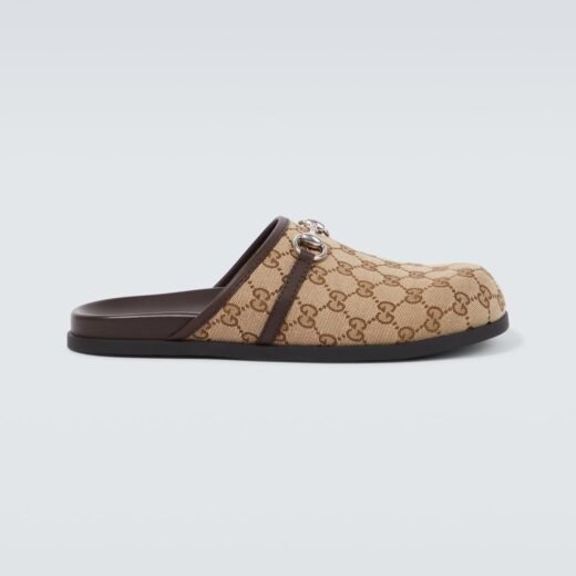 Gucci Mules Horsebit en toile GG
