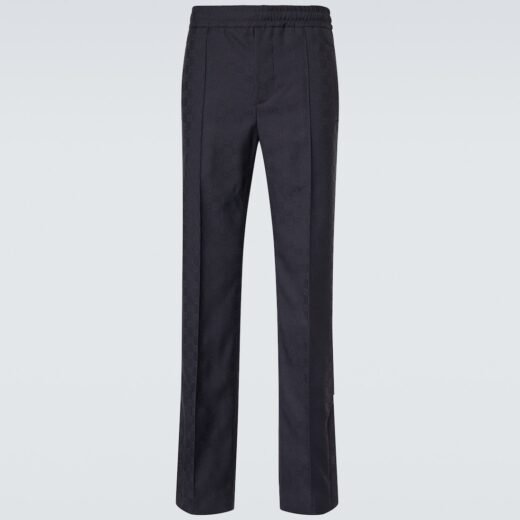 Gucci Pantalon droit GG à taille mi-haute