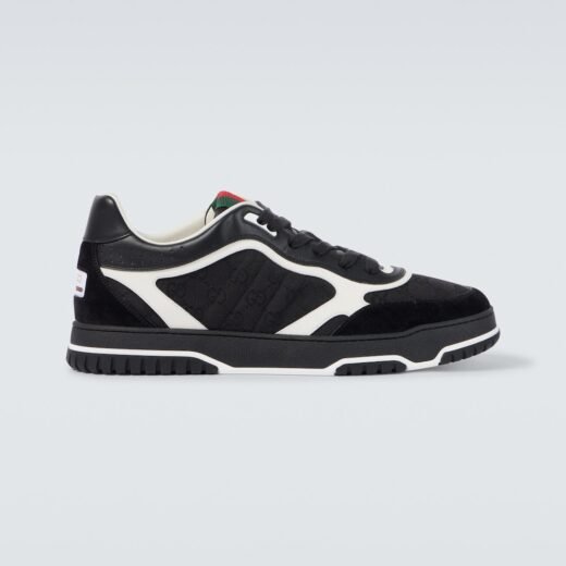 Gucci Baskets Re-Web en toile GG et daim