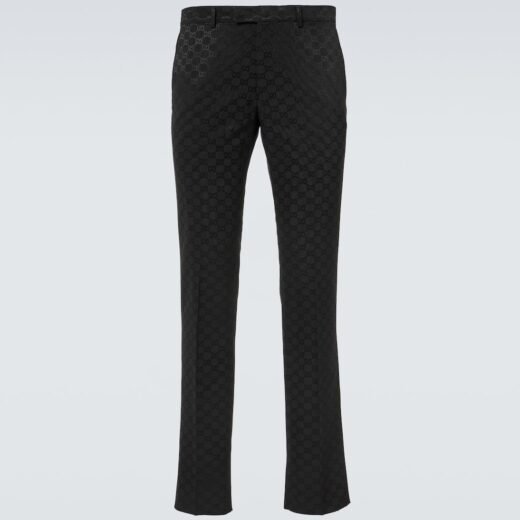 Gucci Pantalon droit GG en coton mélangé