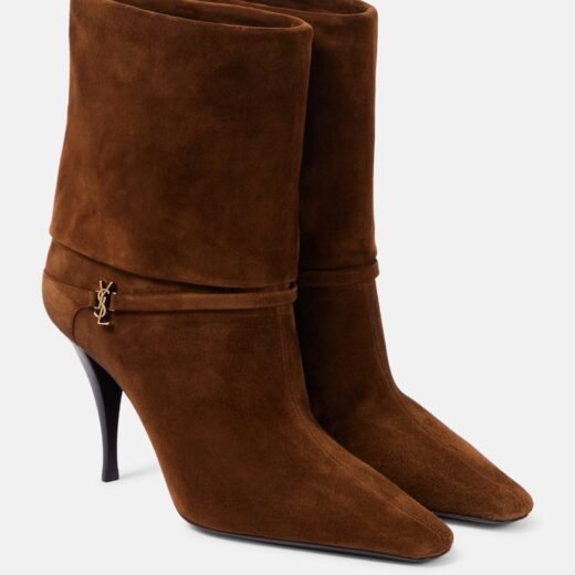 Saint Laurent Bottines Niki 90 en daim